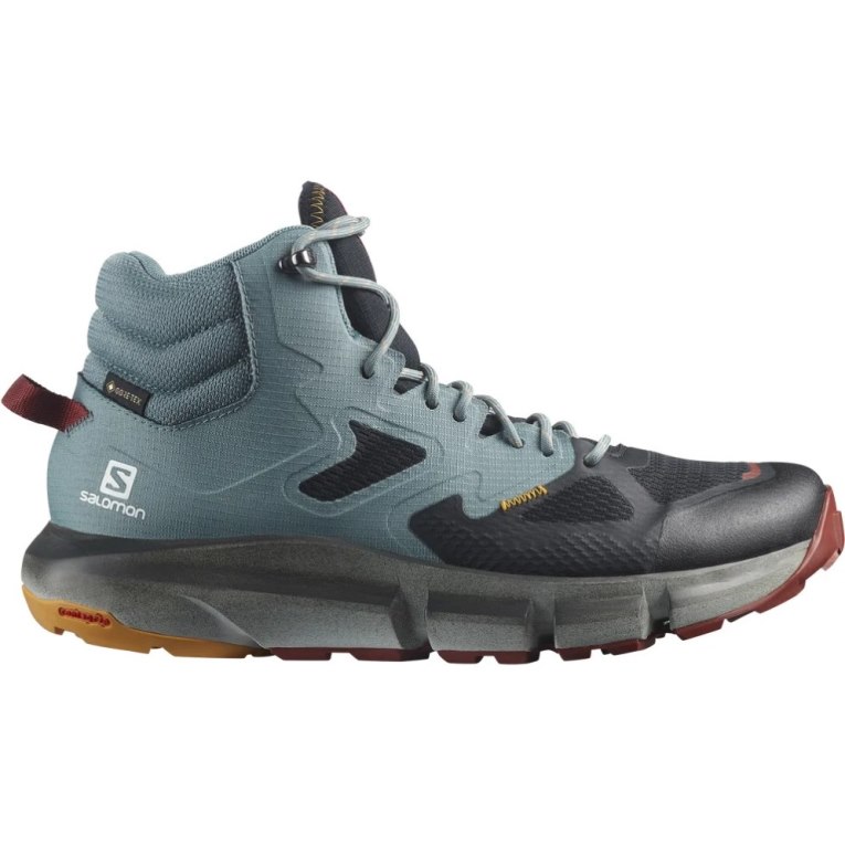 Botas Caminhada Salomon Predict Hike Mid GTX Masculino Turquesa Pretas | PT F31672